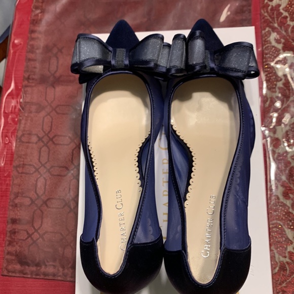 Charter club mesh heels with bow - Picture 4 of 6